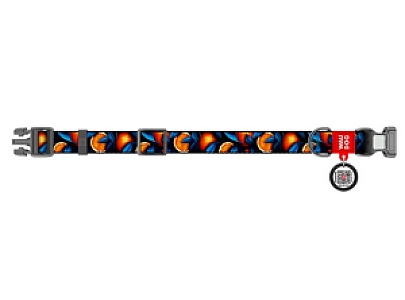 Collar WauDog Nylon Obroża nylonowa z QR-paszportem, plastikowy fastex, wzór POMARAŃCZE, 20mm/28-40cm