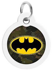 Collar WauDog Smart ID Zawieszka z QR-paszportem okrągła 3cm batman zielony