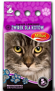 Miluś Lawenda żwir zbrylający bentonitowy 5L