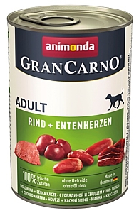 Animonda GranCarno Original Adult Rind Entenherzen Wołowina + Serca kacze puszka 400g