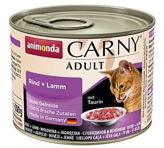 Animonda Carny Adult Wołowina + Jagnięcina puszka 200g