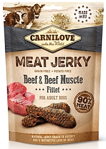 Carnilove Dog Jerky Beef & Beef Fillet - wołowina i filet wołowy 100g