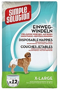 Simple Solution Pieluchy jednorazowe dla suczek XL 12szt.