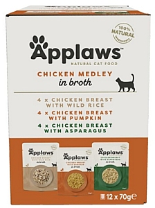 Applaws saszetki dla kota Chicken Selection Multi Pack 12x70g