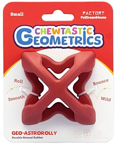 PetDreamHouse Zabawka gumowa Geo-Astro Rolly czerwona