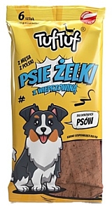 TUF TUF Psie Żelki - Paski z wieprzowiną 6szt
