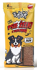 TUF TUF Psie Żelki - Paski z wołowiną 6szt