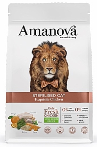 Amanova Cat Sterilised Exquisite Chicken - kurczak 1,5kg