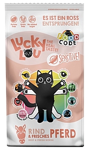 Lucky Lou Food Code Sensitive Wołowina & Konina 340g