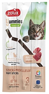 Zolux Yummies Miękki przysmak dla kota - Pałeczki Jagnięcina & Ryż 3x5g