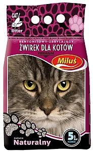 Miluś Premium żwir zbrylający bentonitowy 5L