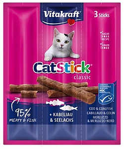 Vitakraft Cat Stick Classic Dorsz i Czarniak 18g [2424003]