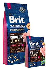 Brit Premium By Nature Junior L Large 15kg