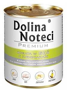Dolina Noteci Premium Pies Gęś i ziemniaki puszka 800g