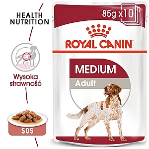 Royal Canin Medium Adult karma mokra w sosie dla psów dorosłych, ras średnich saszetika 140g