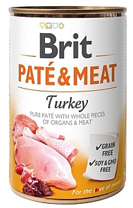 Brit Pate & Meat Dog Turkey puszka 800g