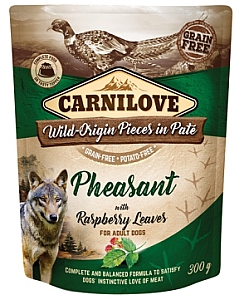 Carnilove Dog Pheasant & Raspberry Leaves - bażant i liście maliny saszetka 300g
