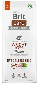 Brit Care Hypoallergenic Dog Weight Loss Rabbit 12kg