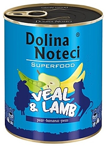 Dolina Noteci Superfood Pies Cielęcina i jagnięcina puszka 800g