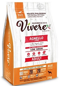 Vivere Maxi Adult Lamb 3kg Karma Monobiałkowa z Jagnięciną dla dużych ras