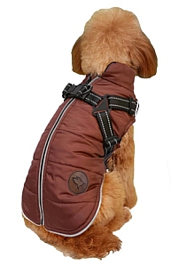 Zolux Kurtka puchowa z szelkami dla psa R.40 ceglasta