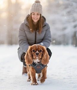 Zolux Kurtka puchowa z szelkami dla psa R.35 szara