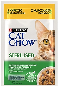 Purina Cat Chow Sterilised Kurczak saszetki 3+1 GRATIS 4x85g