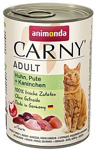 Animonda Carny Adult Kurczak, Indyk + Królik puszka 400g