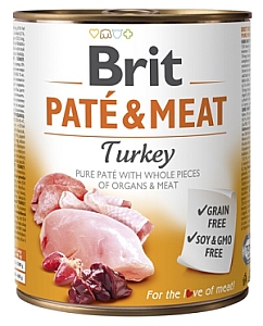 Brit Pate & Meat Dog Turkey puszka 800g