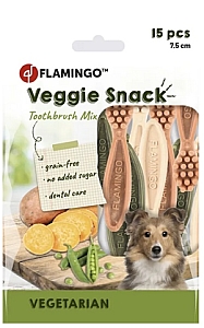 Flamingo Veggie gryzak szczoteczka 7,5cm/15szt