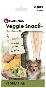 Flamingo Veggie gryzak szczoteczka 14,5cm/2szt