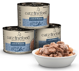 Catz Finefood Ragout N.605 Łosoś i Dzika Kaczka puszka 190g