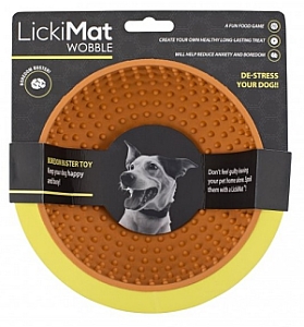 LickiMat Wobble Miska głęboka Jeżyk miękka pomarańczowa