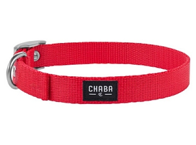 CHABA Obroża Gładka Lux 2,0x57cm czerwona