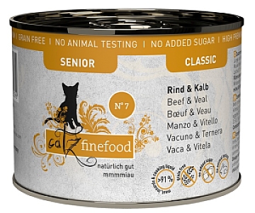 Catz Finefood Classic Senior N.07 Wołowina i cielęcina puszka 200g