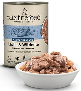 Catz Finefood Ragout N.605 Łosoś i Dzika Kaczka puszka 380g
