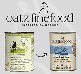Catz Finefood Ragout N.605 Łosoś i Dzika Kaczka puszka 380g