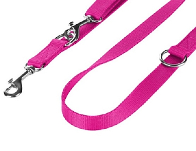 CHABA Smycz taśma regulowana gładka 25mm/260cm fuksja