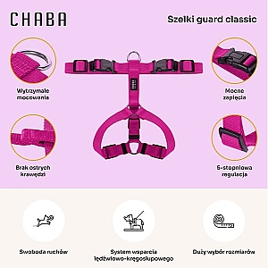 CHABA Szelki Guard L 2,5cm fuksja
