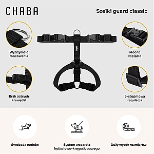 CHABA Szelki Guard M 2,0cm czarne