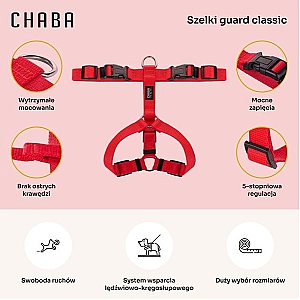 CHABA Szelki Guard M 2,0cm czerwone