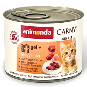 Animonda Carny Kitten Wołowina + Drób puszka 200g