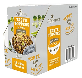 Applaws Taste Toppers Saszetka dla psa - kurczak, brokuł, jabłko i ryż w sosie 85g