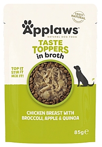 Applaws Taste Toppers Saszetka dla psa - kurczak, brokuł, jabłko i ryż w sosie 85g