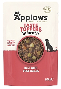 Applaws Taste Toppers Saszetka dla psa - wołowina, zielony groszek, bataty i czerwona papryka w sosie 85g