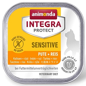 Animonda Integra Protect Sensitive dla kota - z indykiem i ryżem tacka 100g