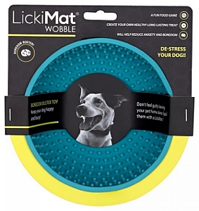 LickiMat Wobble Miska głęboka Jeżyk miękka turkusowa