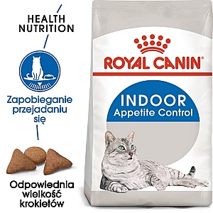 Royal Canin Indoor Apetite Control karma sucha dla kotów dorosłych przebywających w domu, domagających się jedzenia 400g