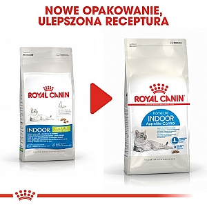 Royal Canin Indoor Apetite Control karma sucha dla kotów dorosłych przebywających w domu, domagających się jedzenia 400g