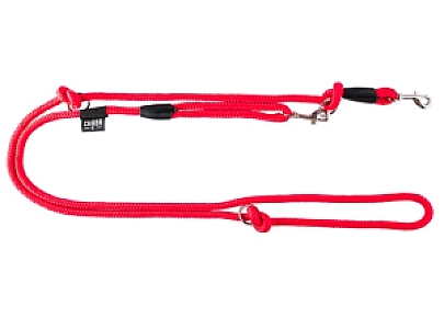 CHABA Smycz linka regulowana - 14mm x 138/260cm czerwona